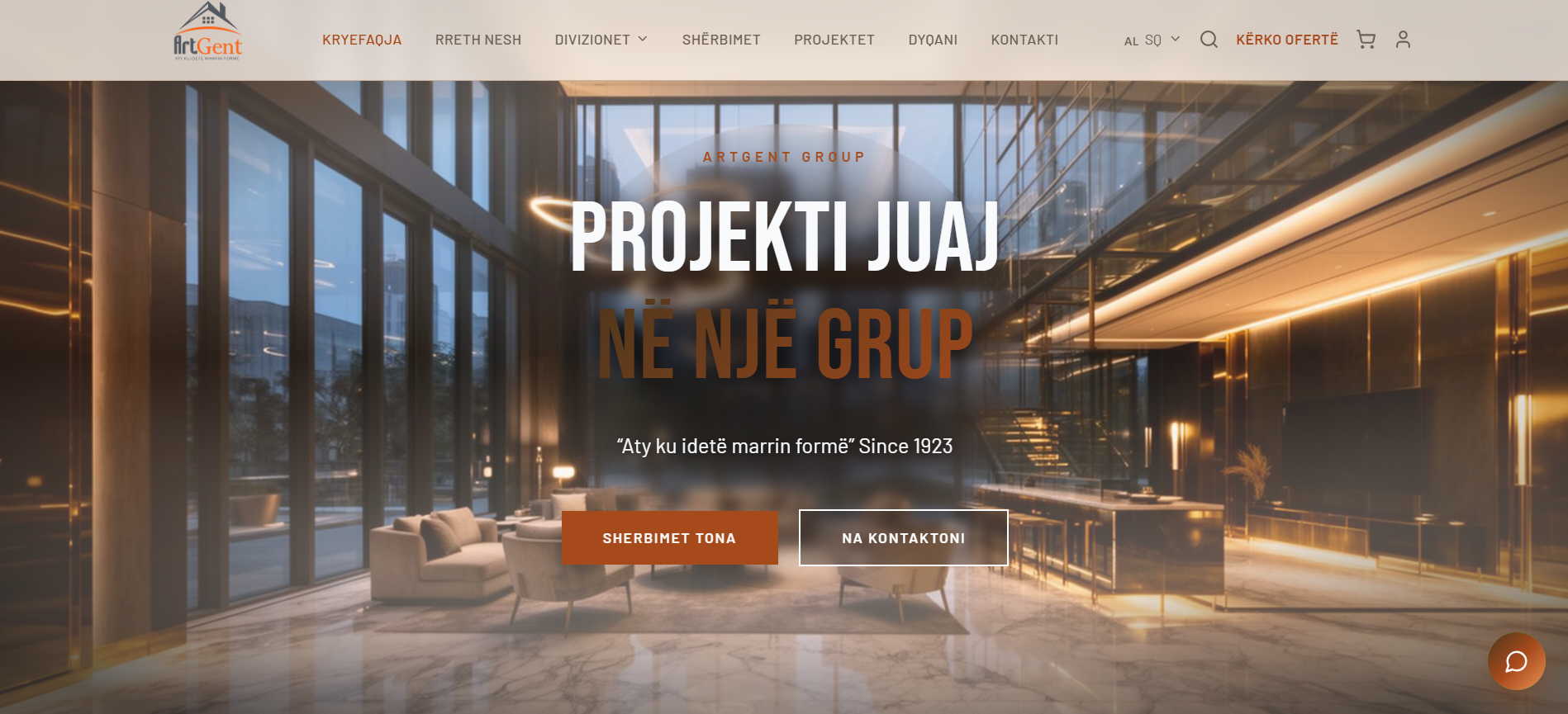 Ndertimi i faqes ArtGent Group